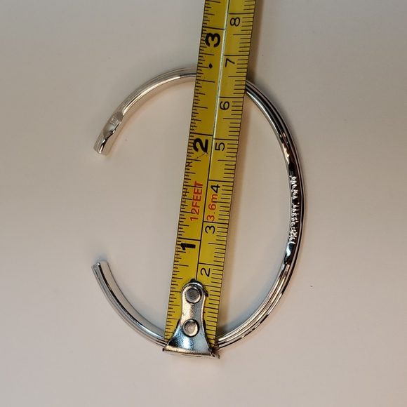 5 for $25! Stella Valle Dream It Do It Silver Tone Minimalist Cuff Bracelet - Picture 7 of 8